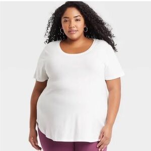 Ava & Viv Short Sleeve Crew Neck Top